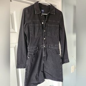 Gap black stretch jean dress